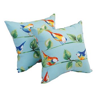 Blazing Needles Square Polyester Outdoor Throw Pillows (Set of 4)