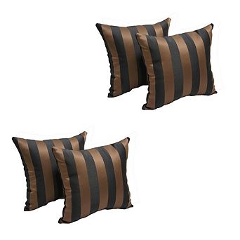 Blazing Needles Square Polyester Outdoor Throw Pillows (Set of 4)