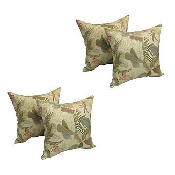 Blazing Needles Square Polyester Outdoor Throw Pillows (Set of 4)