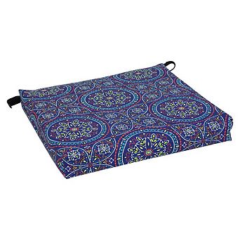 Blazing Needles Patterned Outdoor Chair Cushion