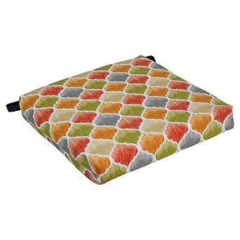 Blazing Needles Patterned Outdoor Chair Cushion