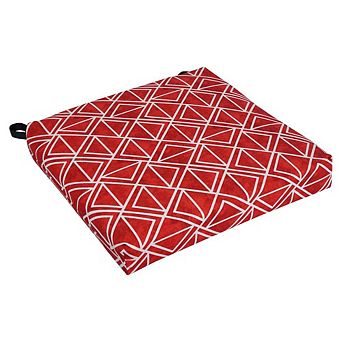 Blazing Needles Patterned Outdoor Chair Cushion