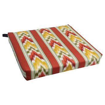 Blazing Needles Patterned Outdoor Chair Cushion