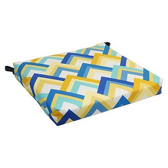 Blazing Needles Patterned Outdoor Chair Cushion