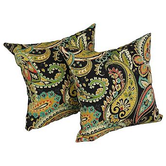 Blazing Needles Square Polyester Outdoor Throw Pillows (Set of 2)