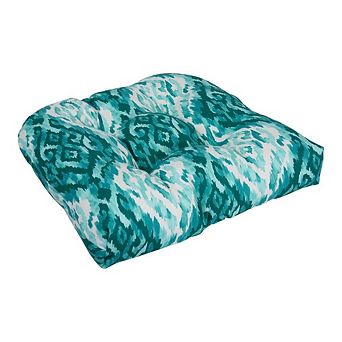 Blazing Needles U-Shaped Spun Polyester Outdoor Tufted Dining Chair Cushion
