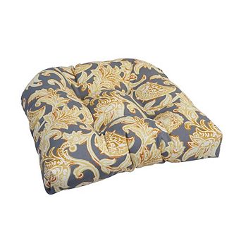 Blazing Needles U-Shaped Spun Polyester Outdoor Tufted Dining Chair Cushion