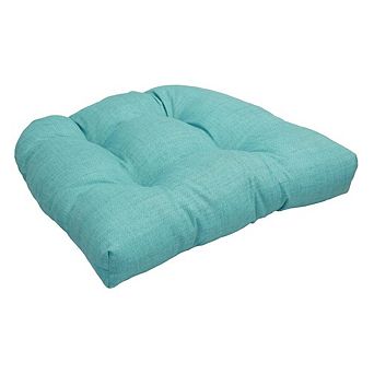 Blazing Needles U-Shaped Spun Polyester Outdoor Tufted Dining Chair Cushion