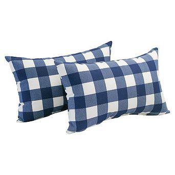 Blazing Needles Rectangular Outdoor Throw Pillows (Set of 2)