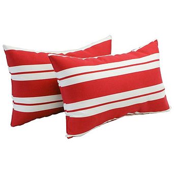 Blazing Needles Rectangular Outdoor Throw Pillows (Set of 2)