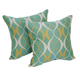 Blazing Needles Square Premium Polyester Outdoor Throw Pillows (Set of 4)