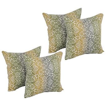 Blazing Needles Square Premium Polyester Outdoor Throw Pillows (Set of 4)
