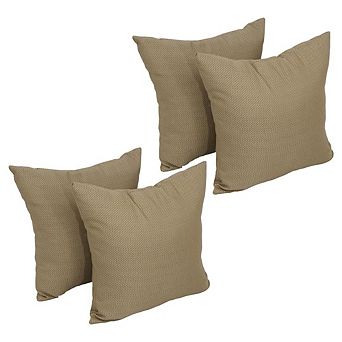 Blazing Needles Square Premium Polyester Outdoor Throw Pillows (Set of 4)