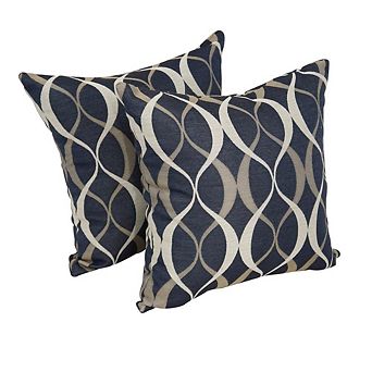 Blazing Needles Square Premium Polyester Outdoor Throw Pillows (Set of 2)