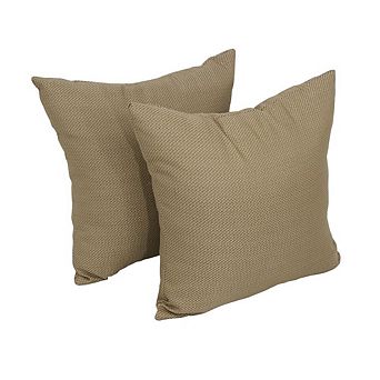 Blazing Needles Square Premium Polyester Outdoor Throw Pillows (Set of 2)