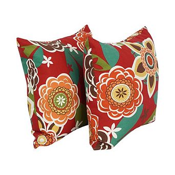 Blazing Needles Square Polyester Outdoor Throw Pillows (Set of 2)