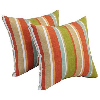 Blazing Needles Square Polyester Outdoor Throw Pillows (Set of 2)