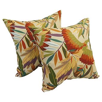 Blazing Needles Square Polyester Outdoor Throw Pillows (Set of 2)