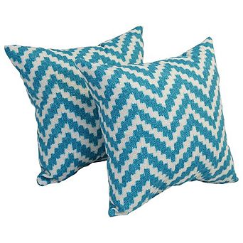 Blazing Needles Square Polyester Outdoor Throw Pillows (Set of 2)