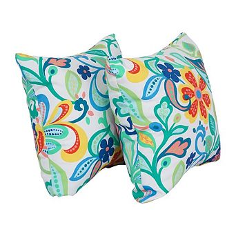 Blazing Needles Square Polyester Outdoor Throw Pillows (Set of 2)