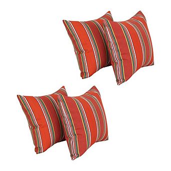 Blazing Needles Square Polyester Outdoor Throw Pillows (Set of 4)