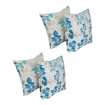 Blazing Needles Square Polyester Outdoor Throw Pillows (Set of 4)