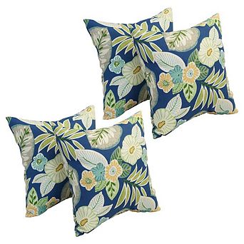 Blazing Needles Square Polyester Outdoor Throw Pillows (Set of 4)