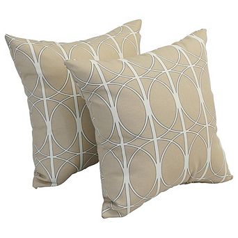 Blazing Needles Square Polyester Outdoor Throw Pillows (Set of 4)