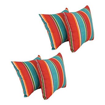 Blazing Needles Square Polyester Outdoor Throw Pillows (Set of 4)