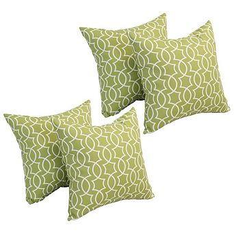 Blazing Needles Square Polyester Outdoor Throw Pillows (Set of 4)