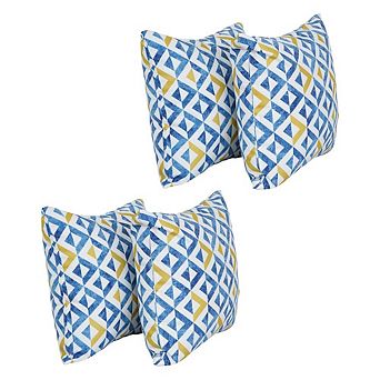Blazing Needles Square Polyester Outdoor Throw Pillows (Set of 4)