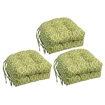 Blazing Needles Spun Polyester Outdoor U-shaped Tufted Chair Cushion