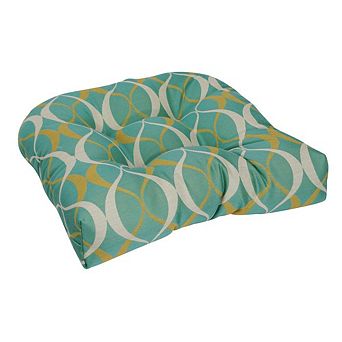 Blazing Needles U-Shaped Premium Outdoor Tufted Dining Chair Cushion