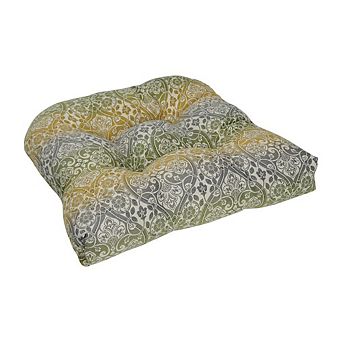 Blazing Needles U-Shaped Premium Outdoor Tufted Dining Chair Cushion