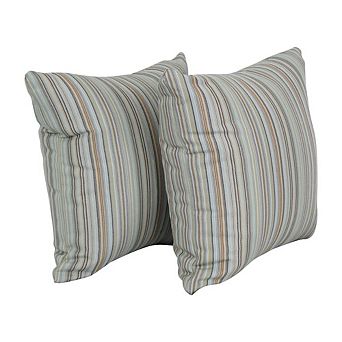 Blazing Needles Premium Olefin Outdoor Throw Pillows (Set of 2)