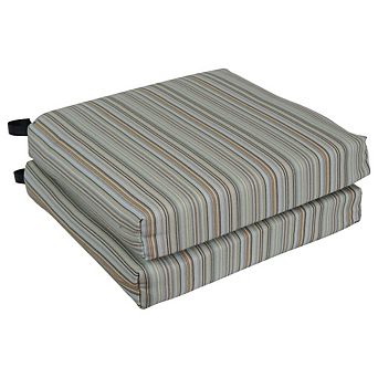Blazing Needles Premium Olefin Outdoor Chair Cushions (Set of 2)
