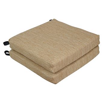 Blazing Needles Premium Olefin Outdoor Chair Cushions (Set of 2)