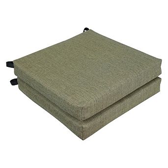 Blazing Needles Premium Olefin Outdoor Chair Cushions (Set of 2)