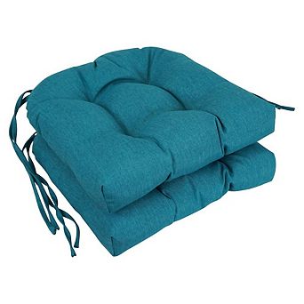 Blazing Needles Premium Olefin Tufted Outdoor Chair Cushions (Set of 2)