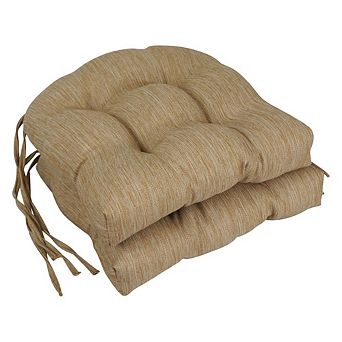 Blazing Needles Premium Olefin Tufted Outdoor Chair Cushions (Set of 2)
