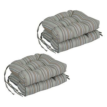 Blazing Needles Premium Olefin Tufted Outdoor Chair Cushions (Set of 4)