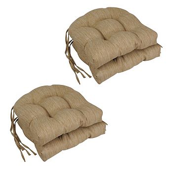 Blazing Needles Premium Olefin Tufted Outdoor Chair Cushions (Set of 4)