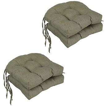 Blazing Needles Premium Olefin Tufted Outdoor Chair Cushions (Set of 4)
