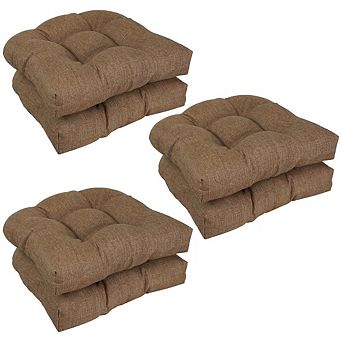 Blazing Needles Premium Olefin Tufted Outdoor Chair Cushions (Set of 6)