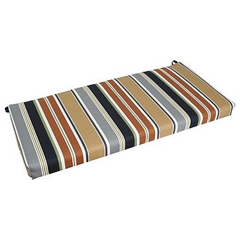 Blazing Needles Patterned Outdoor Spun Polyester Loveseat Cushion