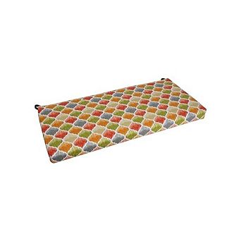 Blazing Needles Patterned Outdoor Spun Polyester Loveseat Cushion