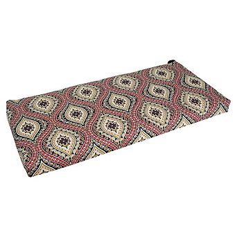 Blazing Needles Patterned Outdoor Spun Polyester Loveseat Cushion