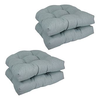 Blazing Needles Premium Olefin Tufted Outdoor Chair Cushions (Set of 4)