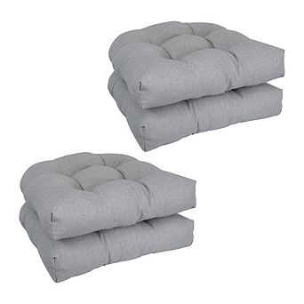 Blazing Needles Premium Olefin Tufted Outdoor Chair Cushions (Set of 4)