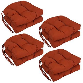 Blazing Needles Premium Olefin Tufted Outdoor Chair Cushions (Set of 8)